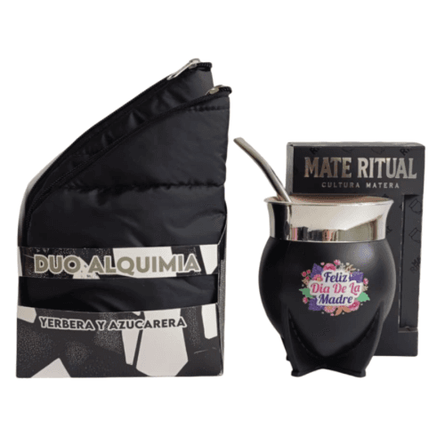 SET MATERO DUO ALQUIMIA PUFFER + MATE RITUAL DTF UV MAMÁ