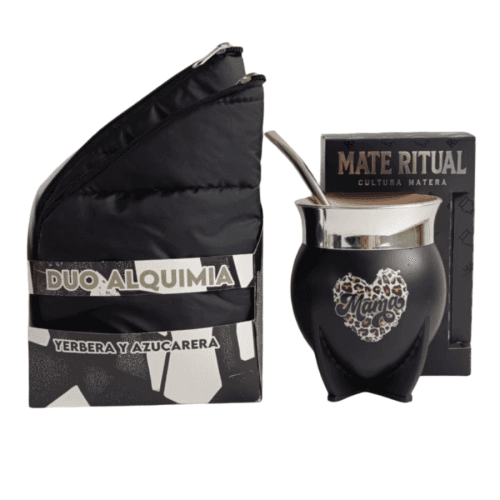 SET MATERO DUO ALQUIMIA PUFFER + MATE RITUAL DTF UV MAMÁ