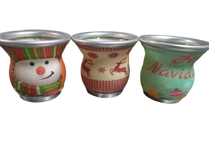 MATE DE VIDRIO NAVIDAD