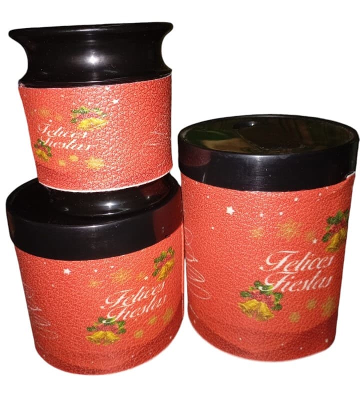 SET MATERO PVC NAVIDAD CON MATE DE PLASTICO