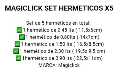 MAGICLICK SET HERMETICOS X5